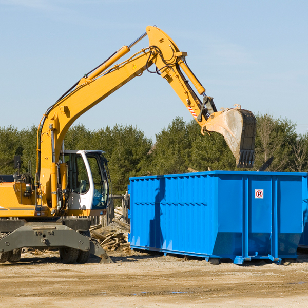 can i choose the location where the residential dumpster will be placed in Bluewell WV